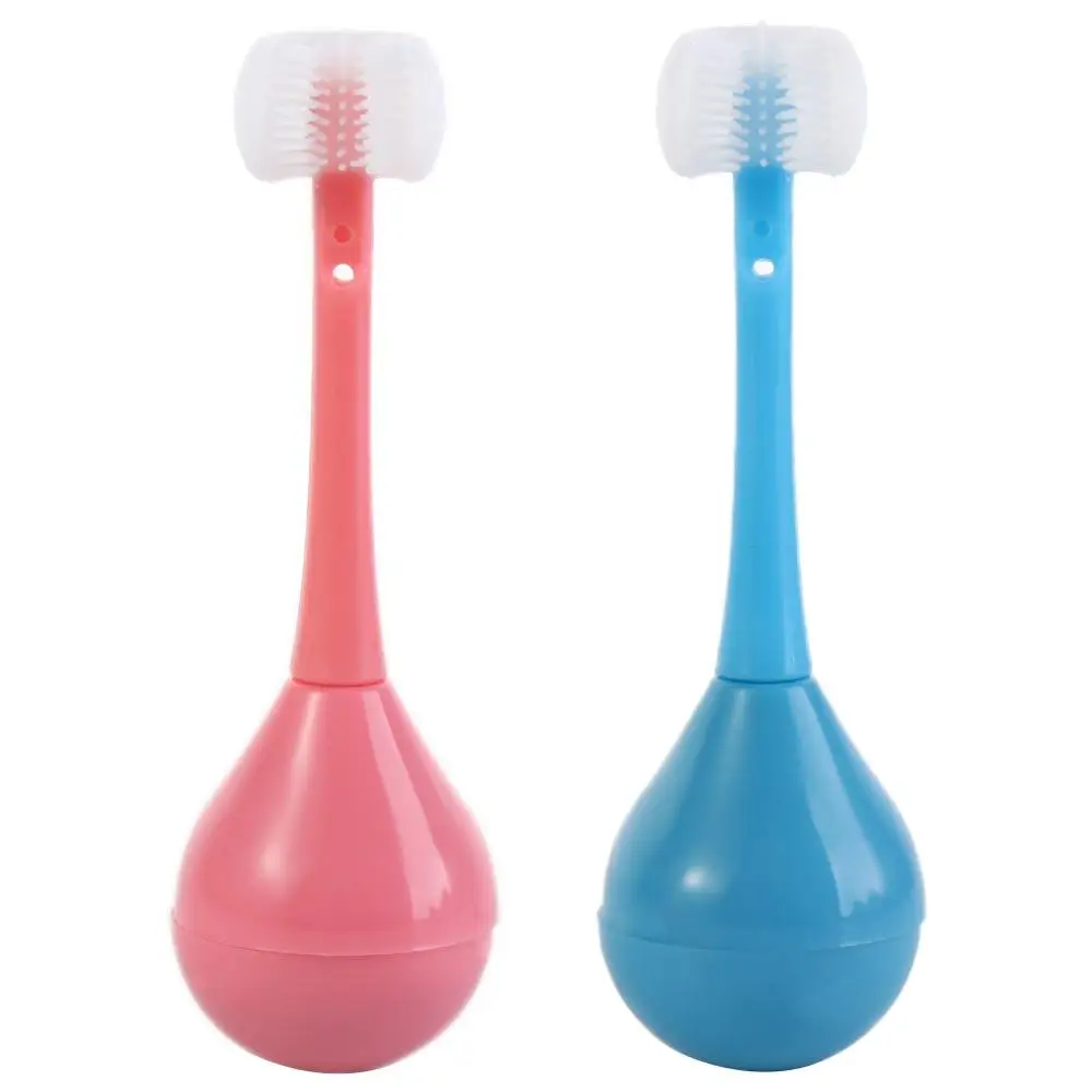 منظف صحة الفم ملفوف على شكل حرف U لعمر 2-12 سنة فرشاة أسنان للأطفال فرشاة العناية بالفم فرشاة أسنان ثلاثية الجوانب