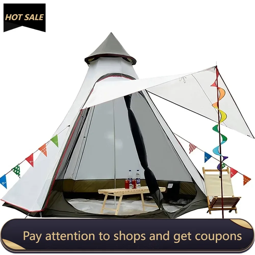 

12'x10'x8'Dome Camping Tent 5-6 Person 4 Season Double Layers Waterproof Anti-UV Windproof Tents Family Outdoor Camping Tent