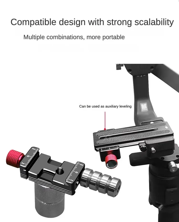 Schnellwechselplatte mit Cold Shoe 1/4 Zoll Gimbal und L-Platte 50g/100g Gegengewichtsklemme für DJI Ronin SC Stabilisator für Arca – Detail 6