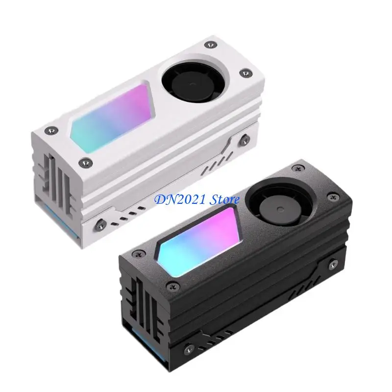 

F3KE M.2 SSD Heatsink 2280 SSD Heat Sink 5V 3Pin ARGB Sync Cooling Fan Replacement