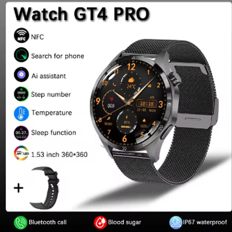 For Motorola Moto G Play (2023) Honor Watches AMOLED HD Screen Bluetooth Call GPS NFC Heart Rate IP68 Waterproof SmartWatch 2024