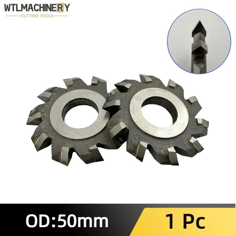 Cortador de Trituração Dobro do Ângulo v Shape Slot Trapezoid Slot Carboneto od 50 mm 1pc