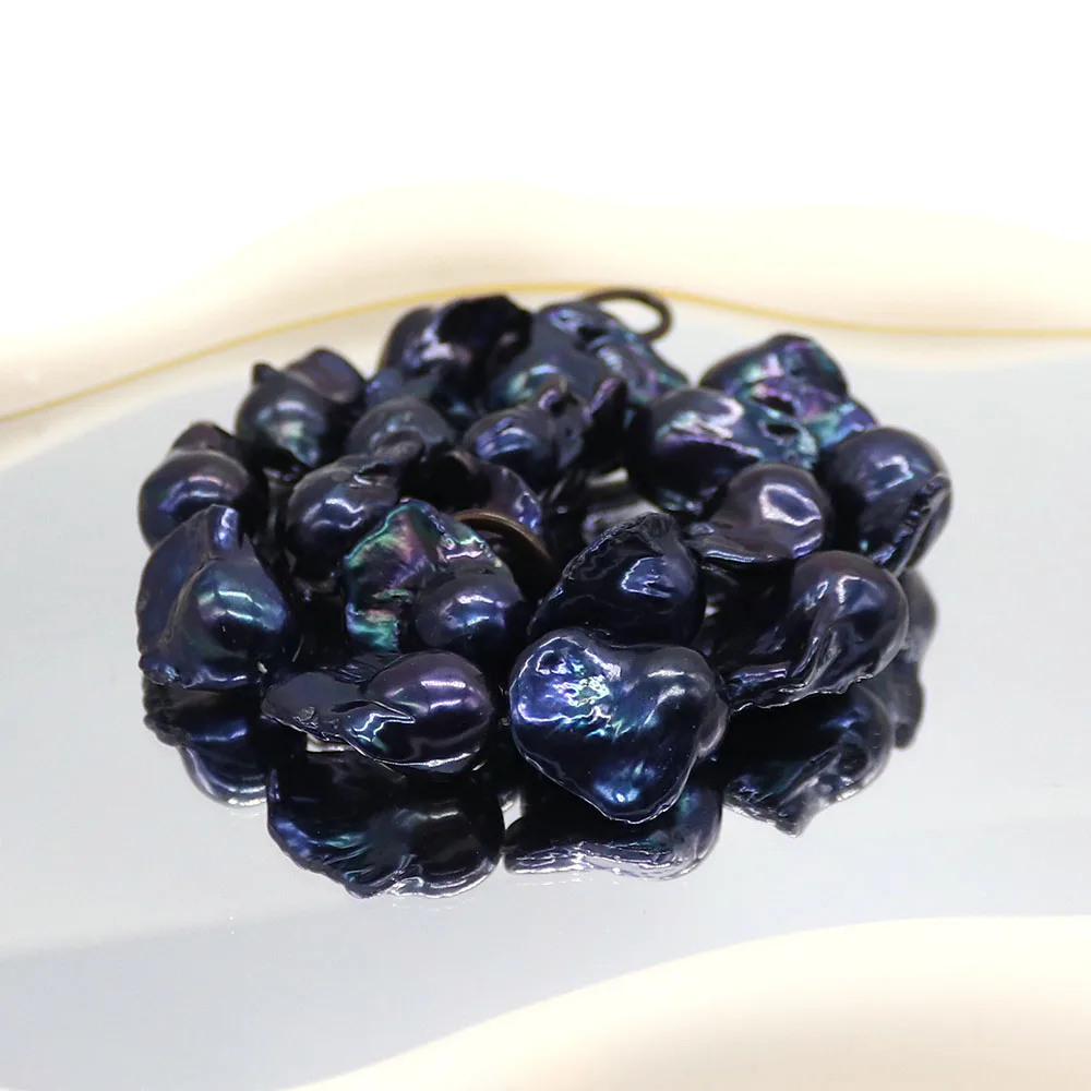 Black Dyeing Baroque Pearl Beads Irregular Tail Shape Freshwater Pearl Loose Beads 1 Strand For Handmade Necklace Bracelet Gift
