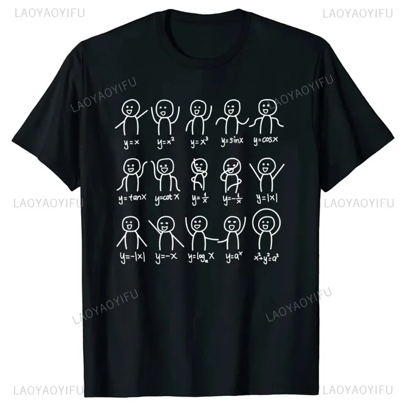 Camisetas divertidas de baile de álgebra, camisetas de ecuación matemática, ropa de calle con imágenes divertidas, regalo de cumpleaños único, Camiseta de algodón única de verano para hombres
