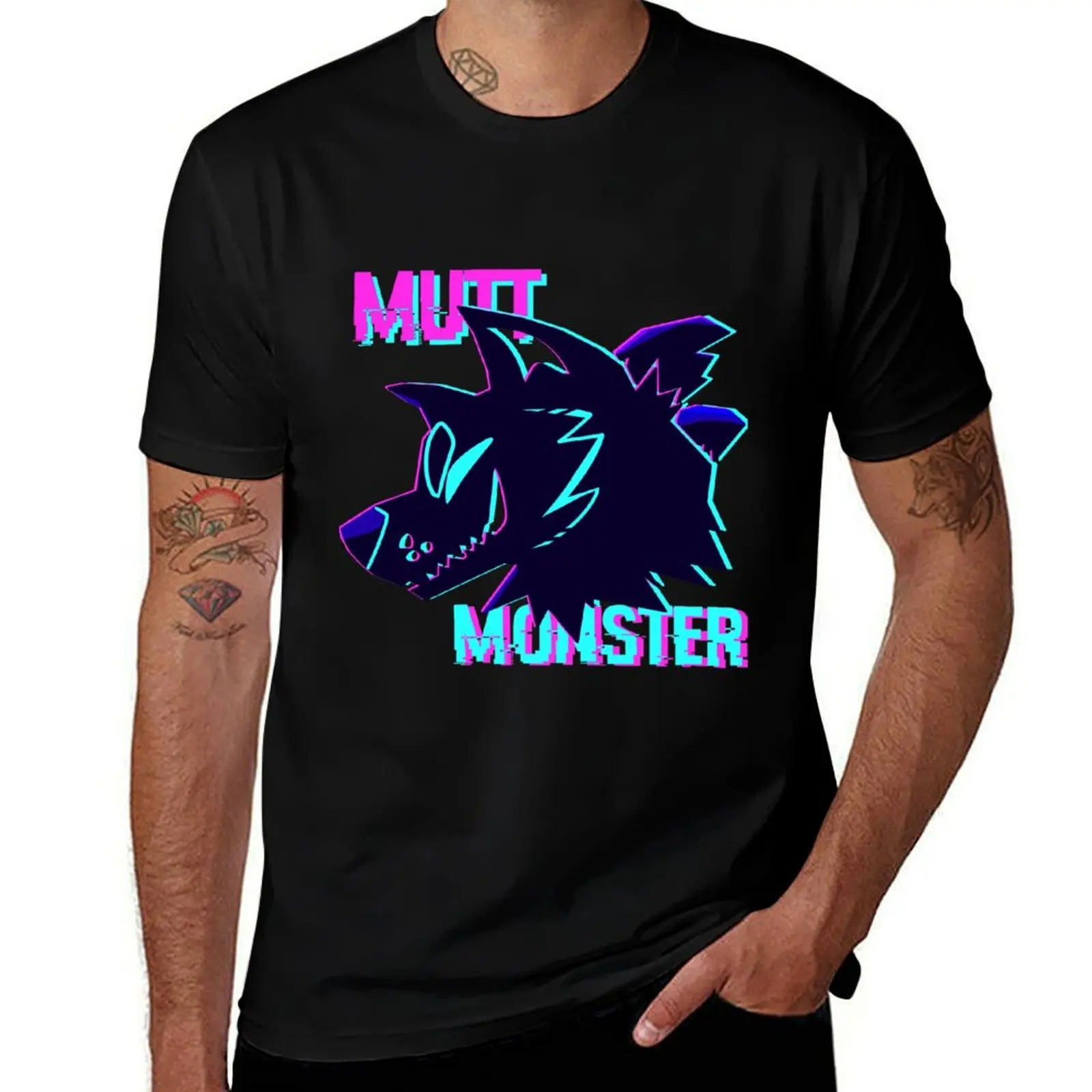 Mutt Monster Glitch T-Shirt Quick Dry Outdoor Sports T-Shirt
