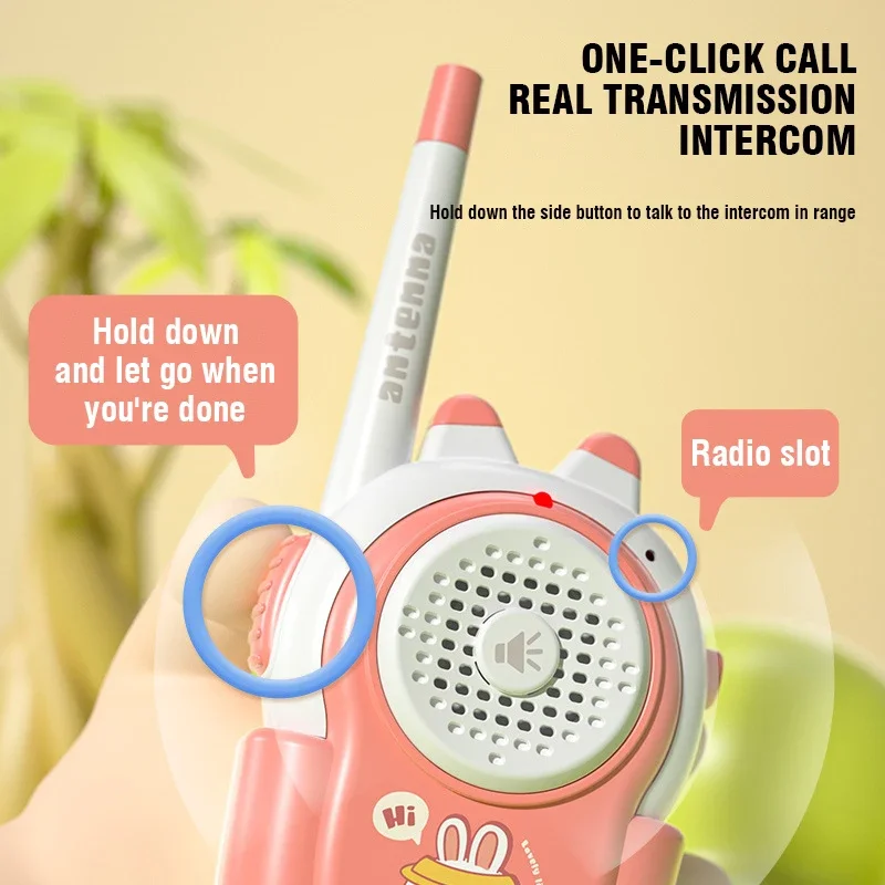 Walkie Talkie Children 2 Pieces Wireless Mobile Phone Cellphone Outdoor Toys Toys for Boys Girls Christmas Gifts