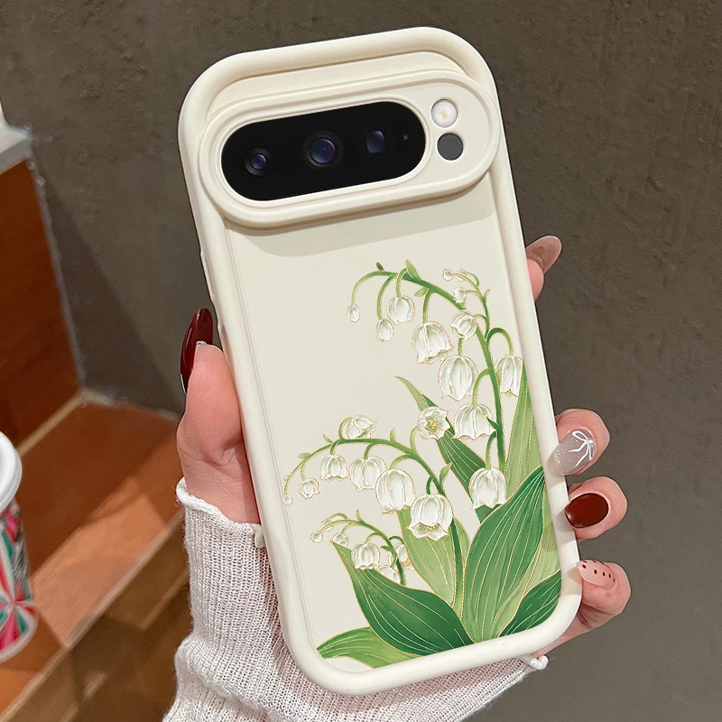 Handyhülle mit kleinem Blumenmuster für Google Pixel 10 9 8 7 Pro Pixel 9 10 Pro XL 7A 8A 9A Stoßfeste weiche Silikon-Rückabdeckung