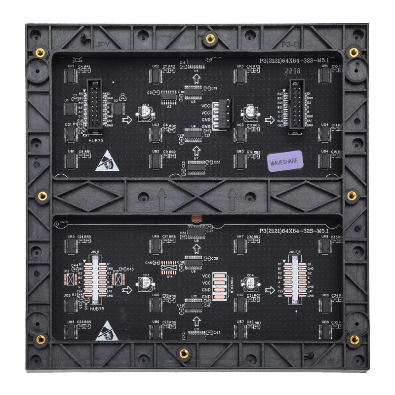 Pas pixels 3 mm, panneau module matriciel LED d'intérieur P-3, polychrome, 64 64 points, 192 192 mm (pleine couleur,