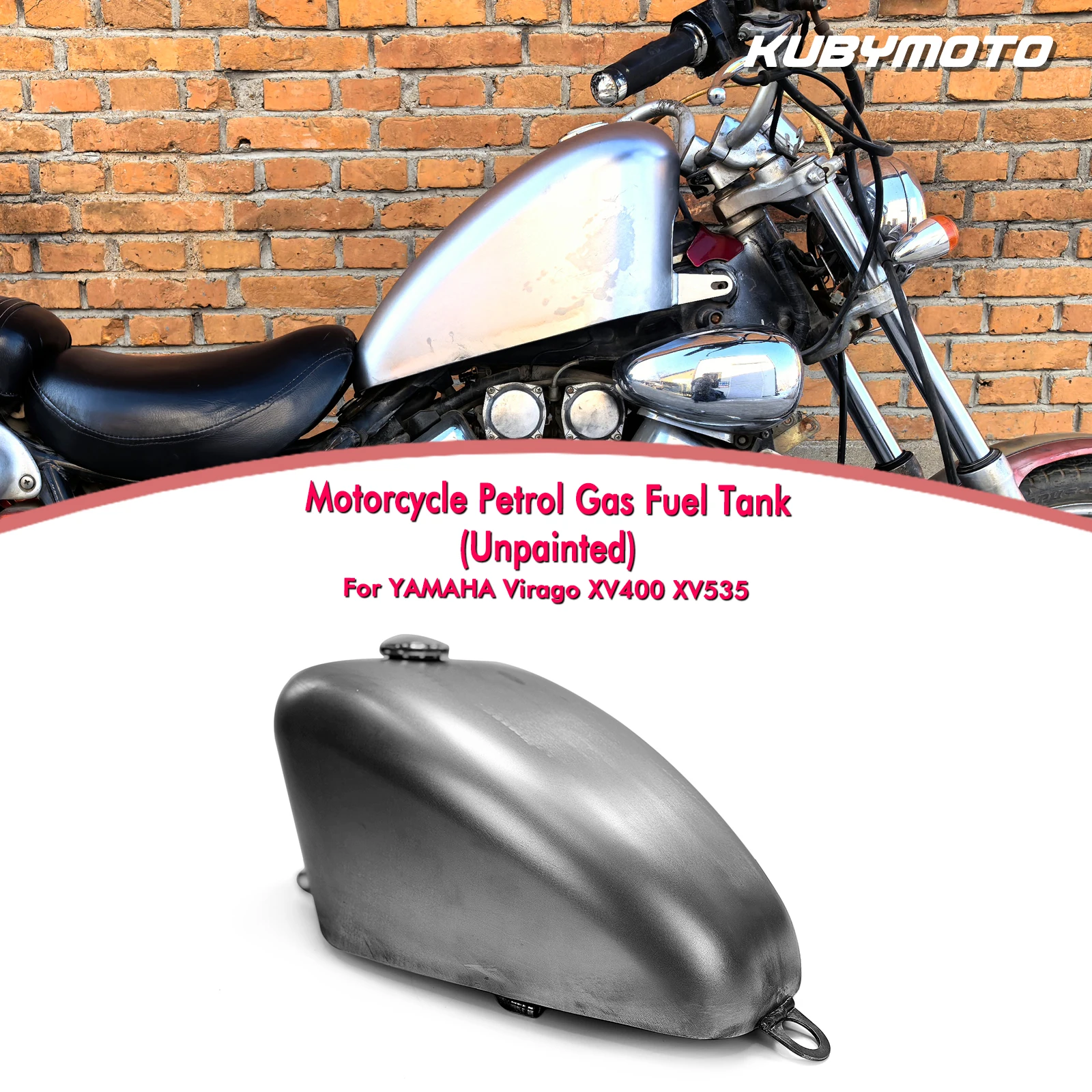 12 L Petrol Gas Fuel Tank With Cap Motorcycle Modified Gasoline Oil Can For YAMAHA Virago XV400 XV535