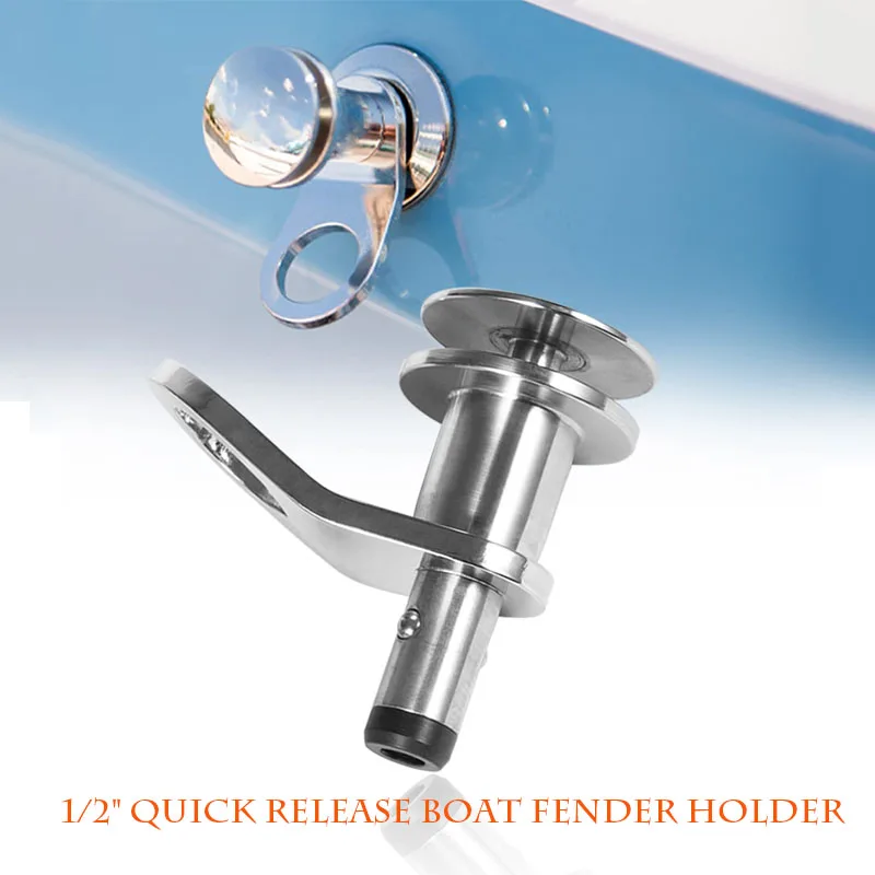 

1/2'' Quick Release Boat Fender Holder - Marine Quick-Release Boat Fender Holder Mount Cleat Hook, Receiver Not Included