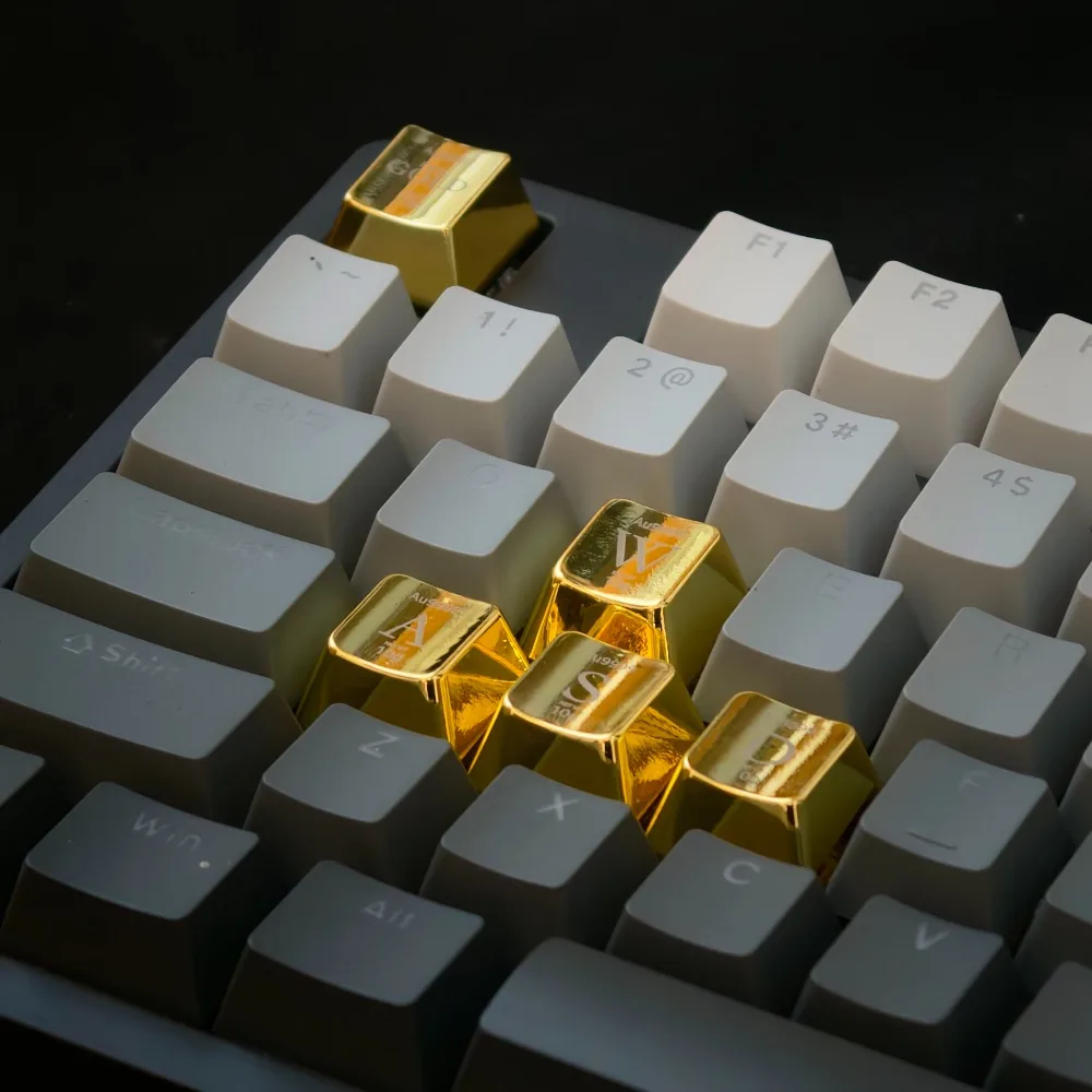 

Оригинальные металлические кейкапы из цинкового сплава, набор кейкапов WASD для механической клавиатуры, совместимые с переключателями Cross MX