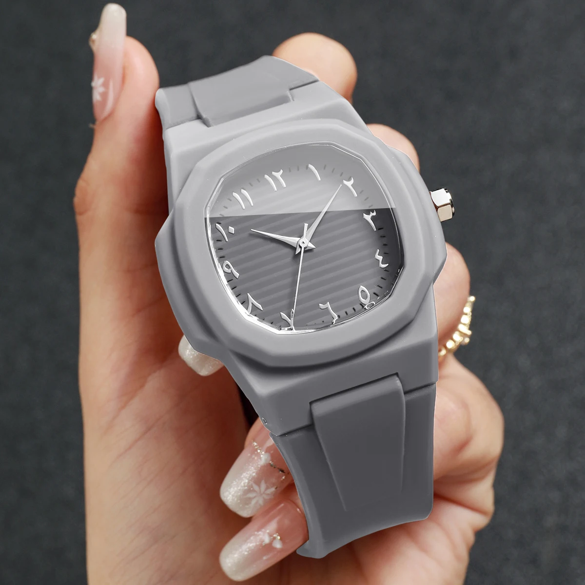 Fashion Square Unisex Quartz Watch Casual Silicone Band Women Sports Wristwatches Clock Gift Relogio Feminino（Without Box） view 6