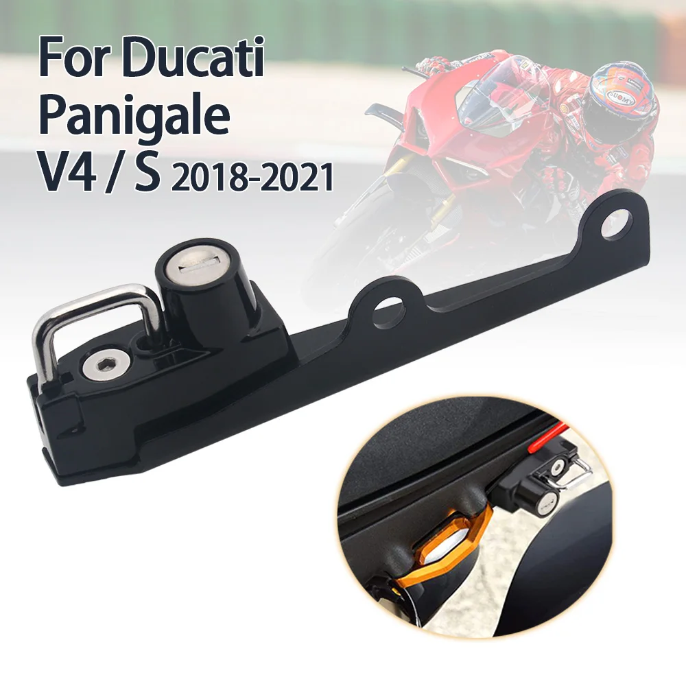 Motorcycle Helmet Lock Kit Helmets Security Anti-Theft Lock Rust-Proof Aluminum Alloy For Ducati Panigale V4 S Accessories