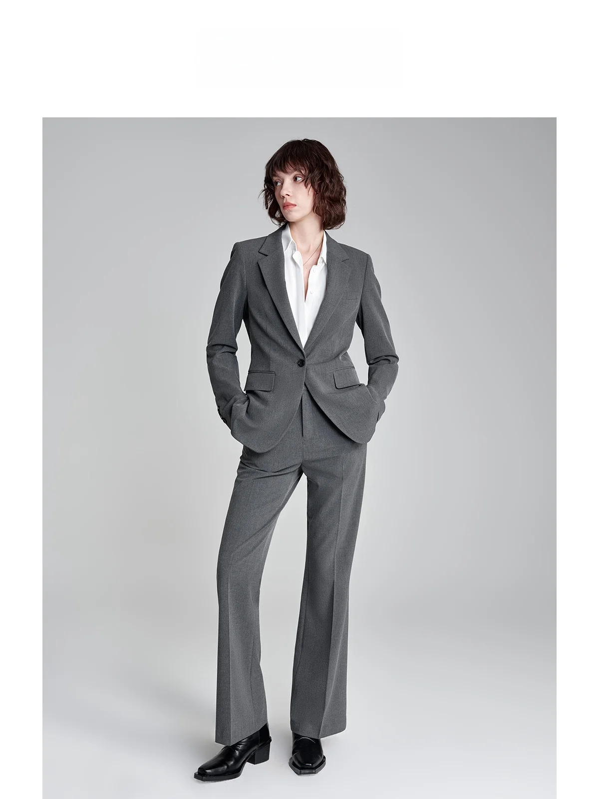 

Ay Busin комплект костюма для женщин профессиональная одежда для интервью полиэстер прямой крой на пуговицах дышащий длинный костюм све