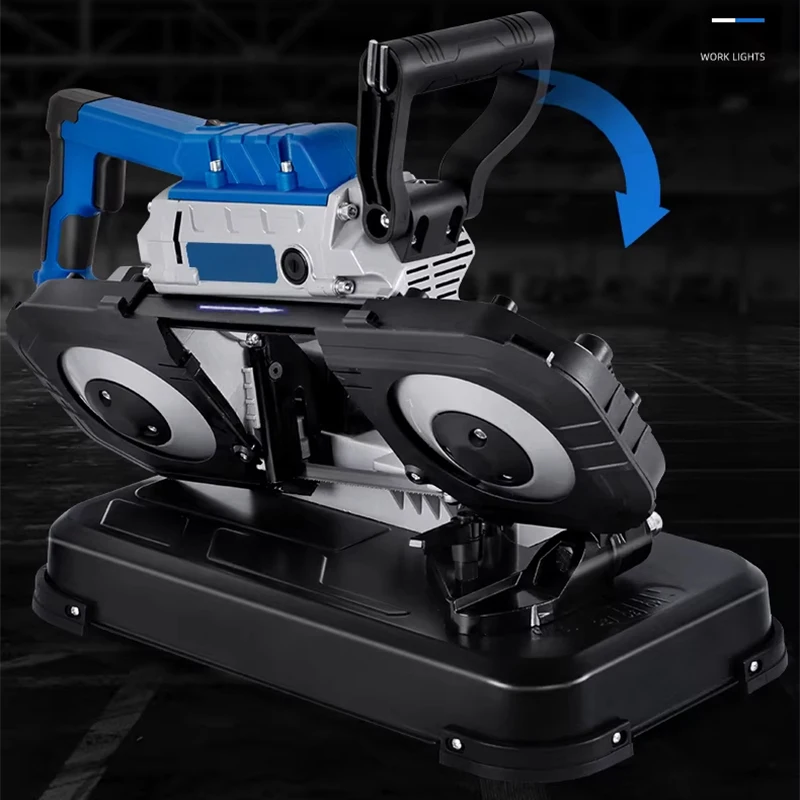 1500W Variable Speed Multi-Function Band Saw Metal Bar Stainless Steel Aluminum Cutting Machine Sawing Machine