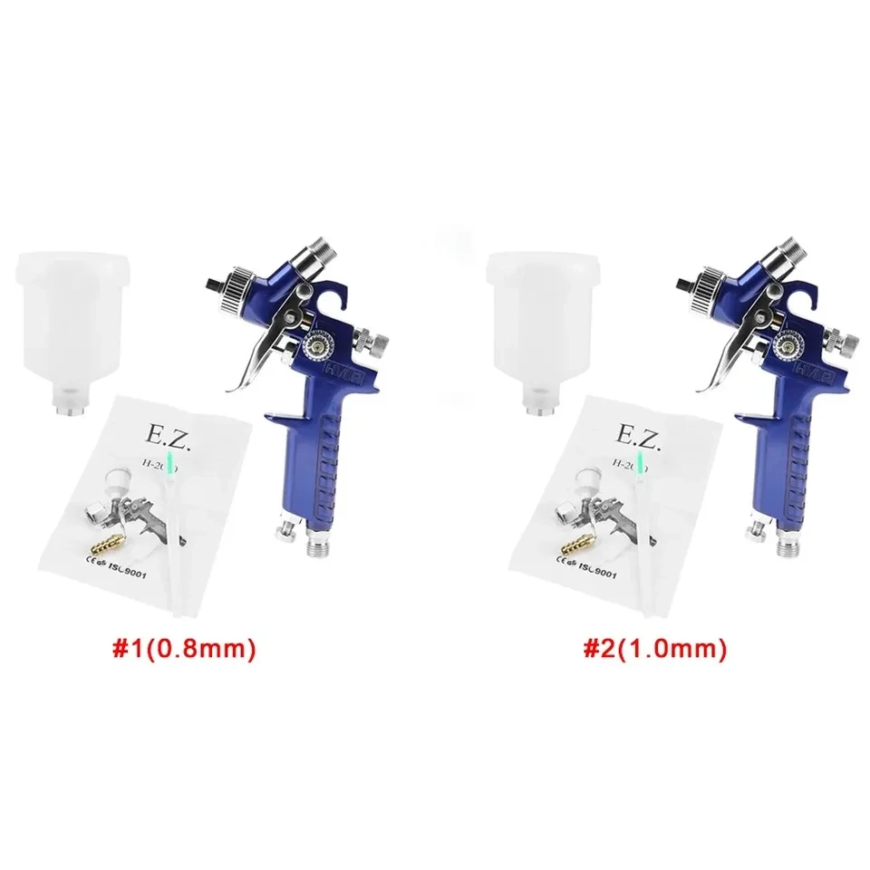 مسدس رش هوائي صغير احترافي 0.8/1.0 مم فوهة 125 مل - لطلاء وإصلاح السيارات #5