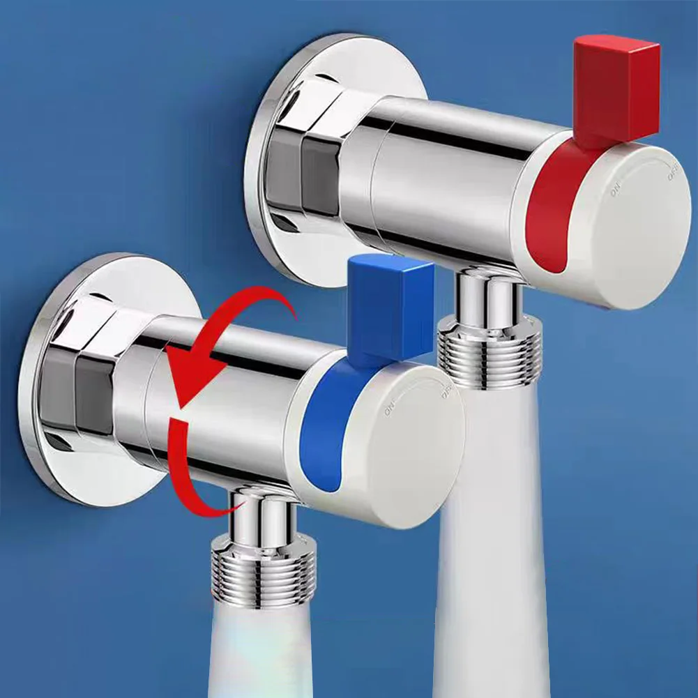 1pc High-Flow Rotatable Angle Valve 360-Degree Rotation Control For Kitchen Bathroom Safe Water Management