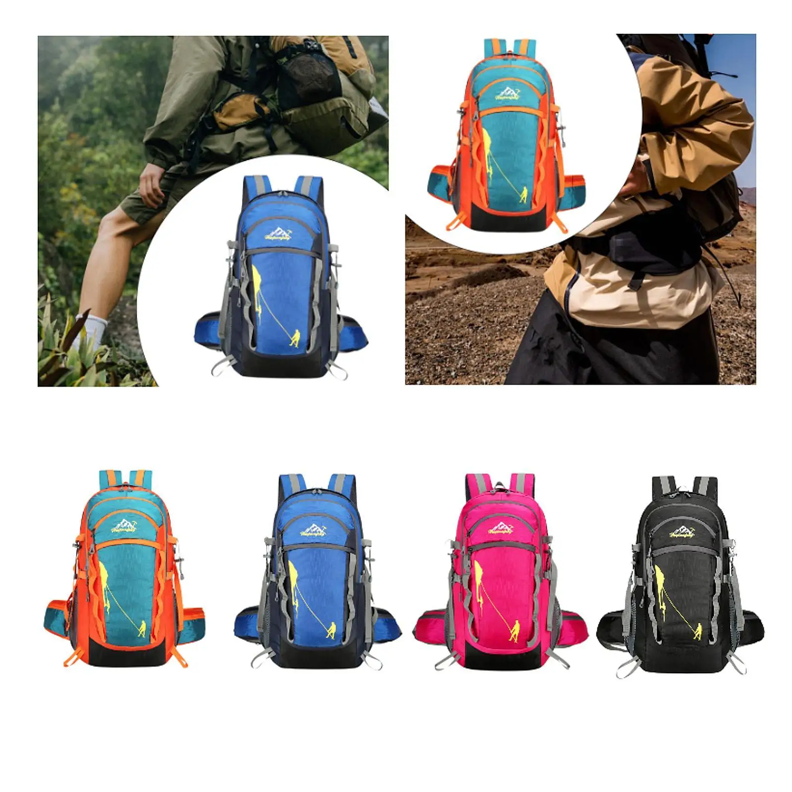 Wanderrucksack, Tagesrucksack, dekorativ, wasserdicht, modische Tragetasche, Nylon, Sport