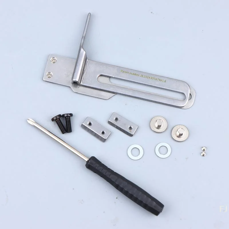 [YU]Three-needle Five-thread Zigzag Foot With Adjustable Width And Fixed Edge Guide, All-steel Sewing Accessory Lightweight