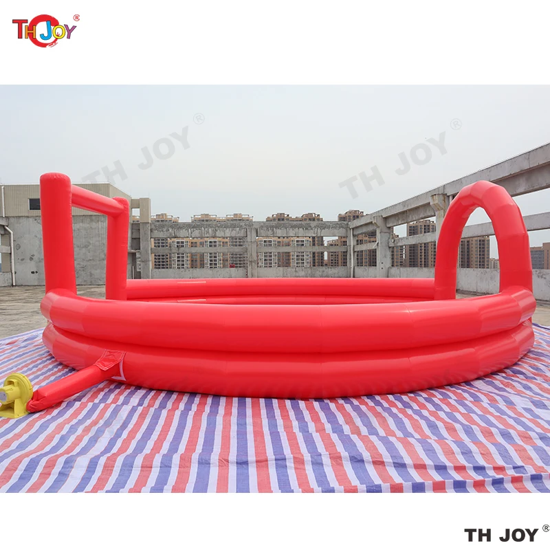 Rote aufblasbare Stierkampf arena Rodeo Bull Fighting Play Zone mit 10m Durchmesser