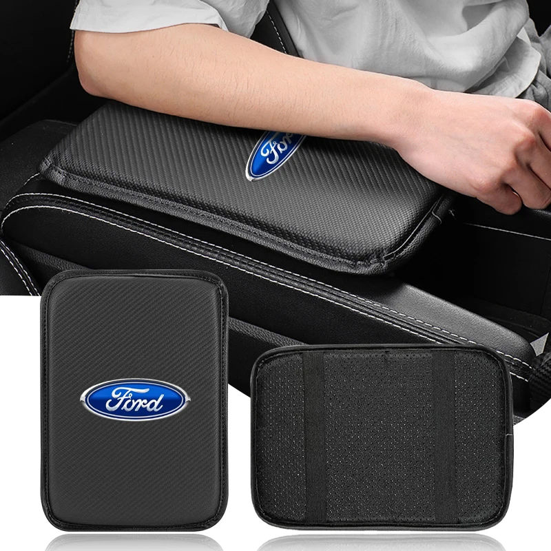 Auto Accessories Car Center Console Armrest Box Protective Pad Carbon Fiber Soft Pad For Ford Focus Mk2 Party Mk3 Ranger Mondeo