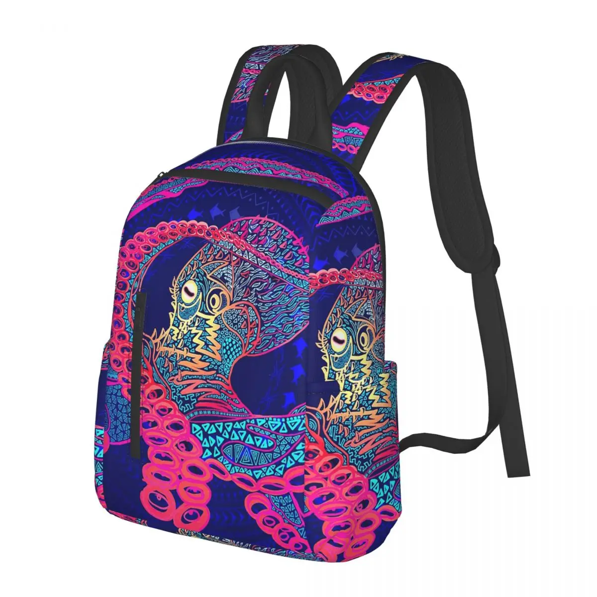 

Dreamy Neon Octopus Student Backpack School Bag Hiking Travel Daypack for Boys Girls Bookbag Shoulder Bags