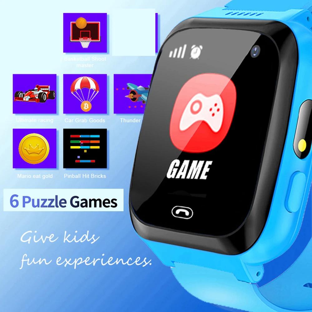 Kids Smart Watch Video/Music Player Flashlights Calculator Alarm Clock Touch Screen Toy With Camera Games Smartwatch Children
