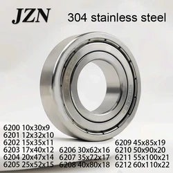304 Stainless steel bearing 6200 6201 6202 6203 6204 6205 6206 6207 6208 6209 6210 6211 6212 ZZ No magnetic