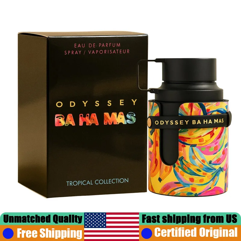 

Armaf Odyssey BA HA MAS Eau de Parfum Spray 3.4 Oz Original Arab Perfumes 100 ML Lasting Aromatic Aquatic Unisex Cologne Perfume