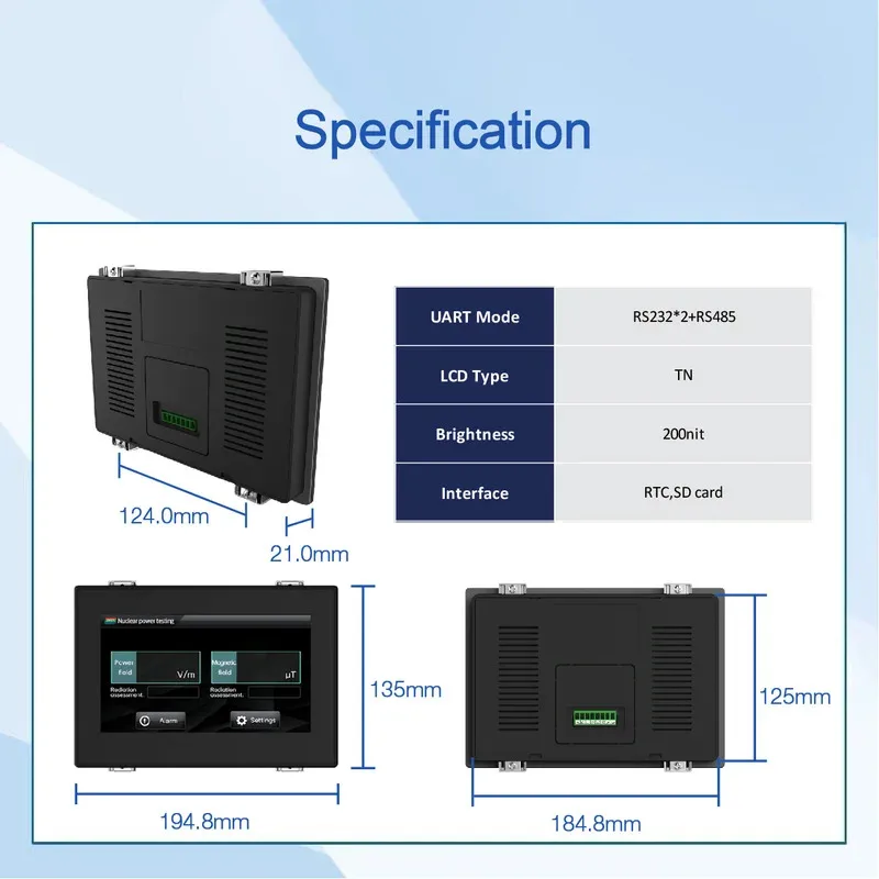 DWIN 7 "HMI شاشة ذكية TN 800x480 وحدة LCD شاشة لوحة اللمس مقاوم مع قذيفة لاردوينو DMG80480C070_15WTR
