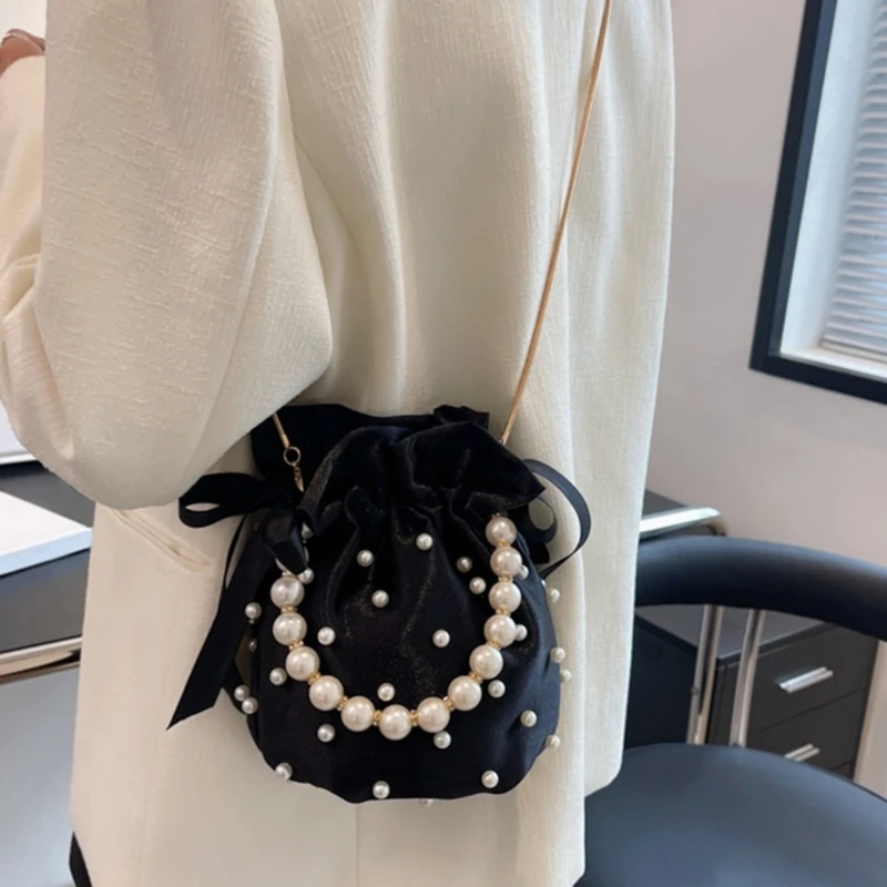 Crossbody Bag Shoulder Bags for Women Pearl Imitation Handbag Party Evening Bags