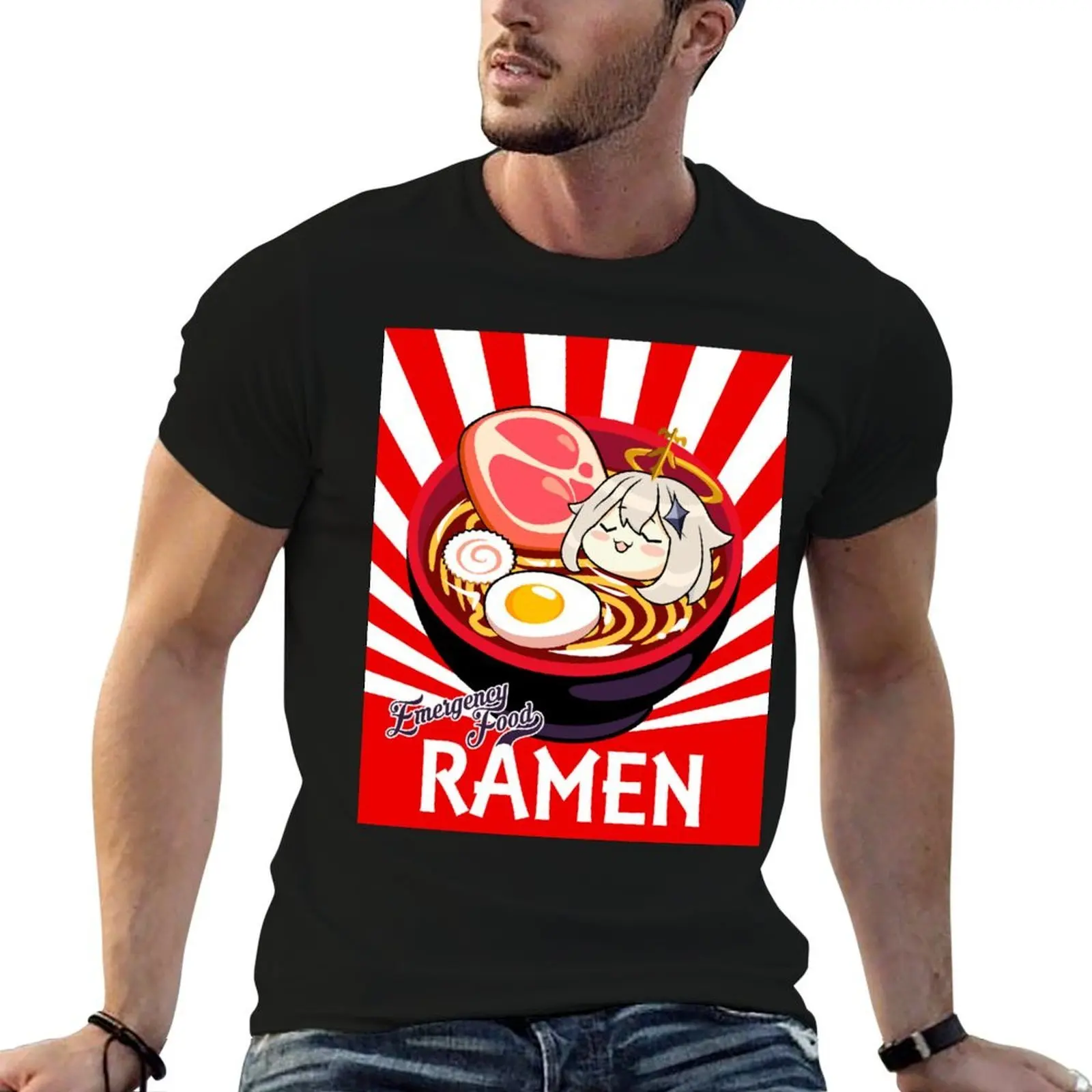 

custom for Emergency t pack shirt print man t g men t shirts Ramen cotton for shirts Food man T-Shirt