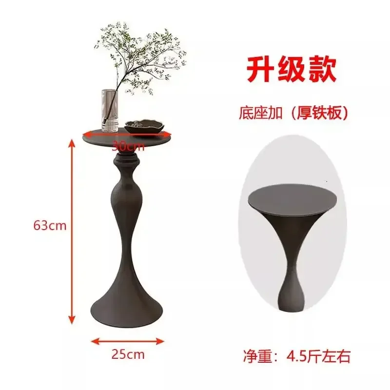 Retro Sofa Side Table Wrought Iron Coffee Table Round Table Living Room Furniture Nordic Countertop Art Decoration Coffee Tables