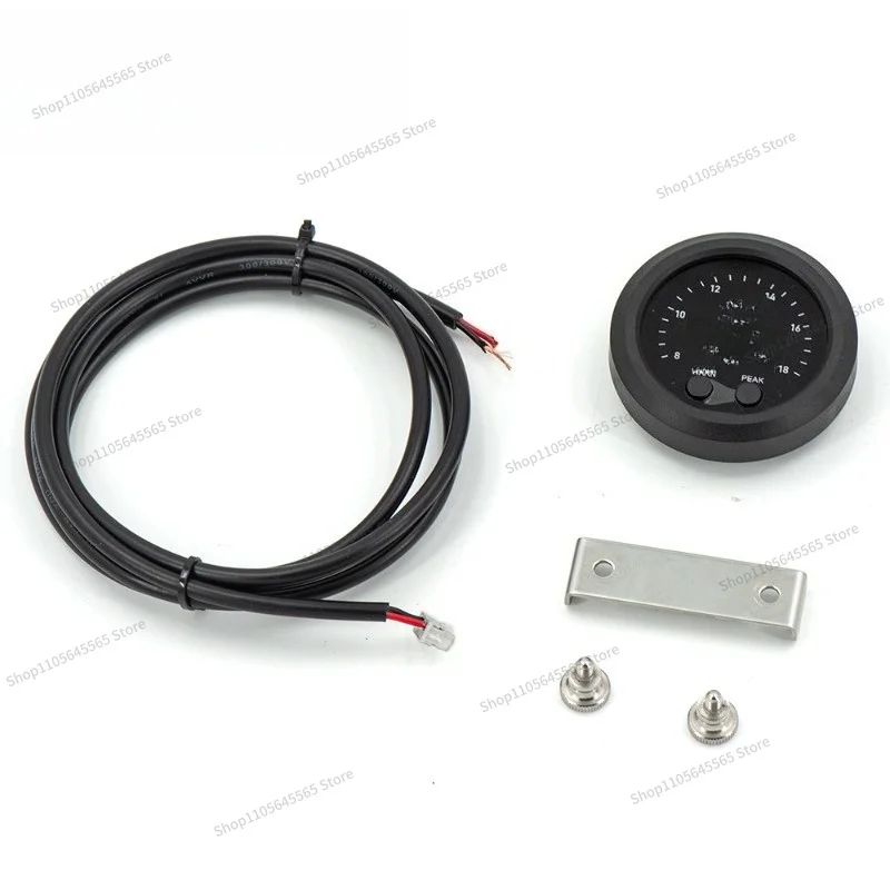 Suitable for automotive modification 52MM ultra-thin round red LED display 8~ 18V voltage measurement meter