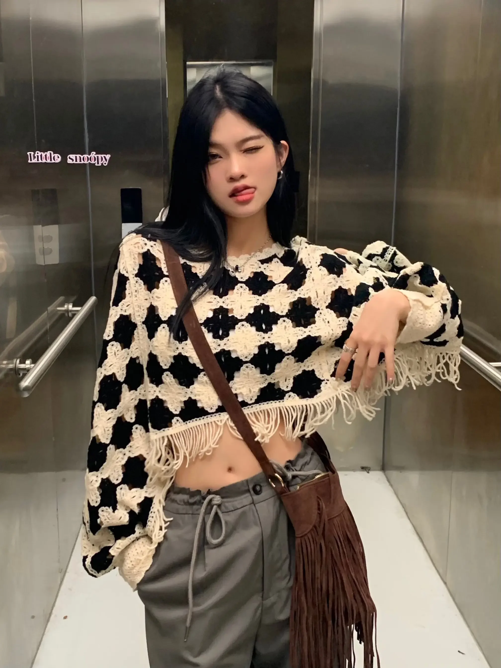 

Укороченные пуловеры, женская одежда, джемпер с длинными рукавами и кисточками Sueter Mujer, модный винтажный повседневный вязаный свитер, топы