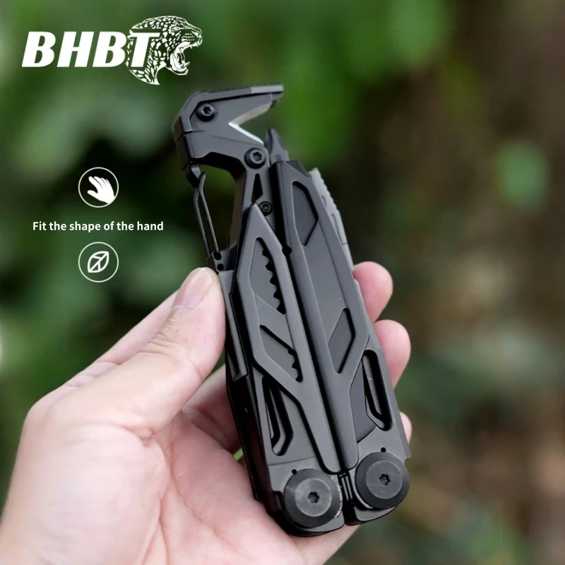 

BHBT PA-91D 14-IN-1 Outdoor Multitool Pliers Portable Outdoors Emergency Folding Tool Set With Whistle Scissors Buckle Tools