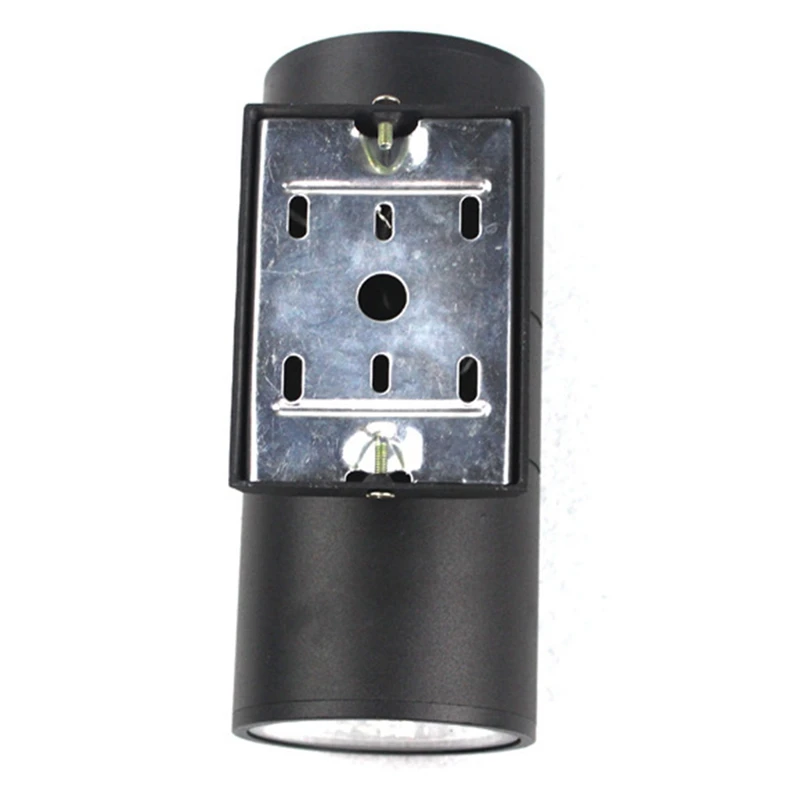 Outdoor Cylinder Wall Lights Porch Light, Up Down Lights, Matte Black Waterproof Wall Sconce, Exterior Light Fixture-VVBC