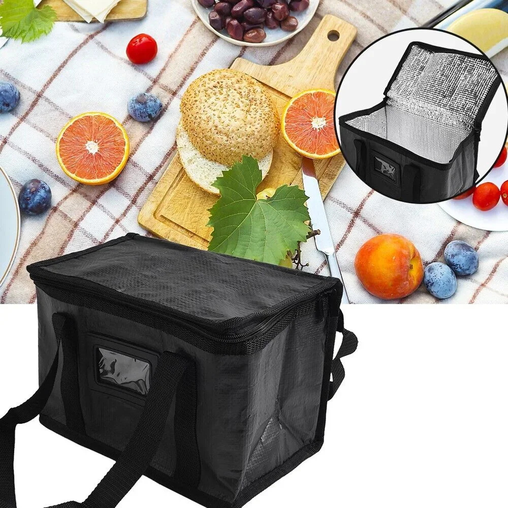 Large Capacity Cooler Bag Portable Zipper Thermal Lunch Bags Insulated Freezer Bag Camping Picnic Bag Camping Tin Foil Food Bags