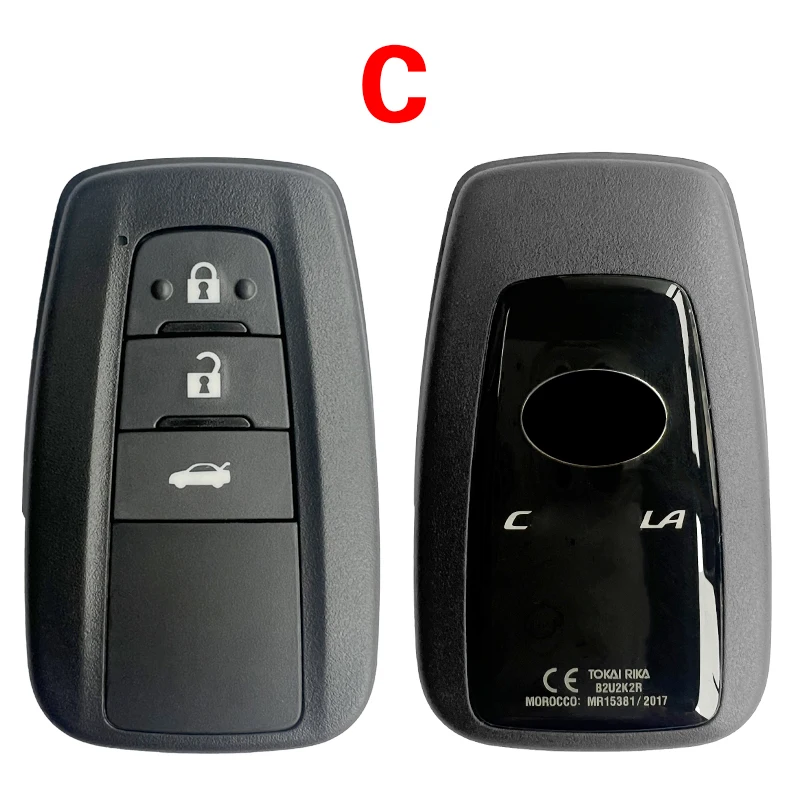 CN 007361   مفتاح بعيد ذكي أصلي لسيارة تويوتا كورولا 2019-2022 8990H-02050 433MHz 4AChip B2U2K2R شعار أزرق