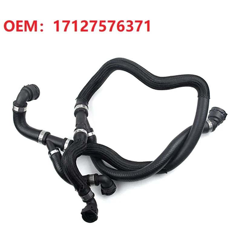 1 Piece Engine Expansion Tank Radiator Hose Rubber Water Coolant Pipe Black Rubber For BMW E70 E71 X5 X6 35IX 40IX 17127576371