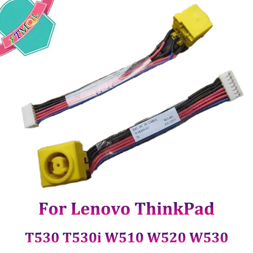 1 Uds DC Power Jack Porta para Lenovo ThinkPad ThinkPad T530 T530i W510 W520 W530 DC Power Jack Porta