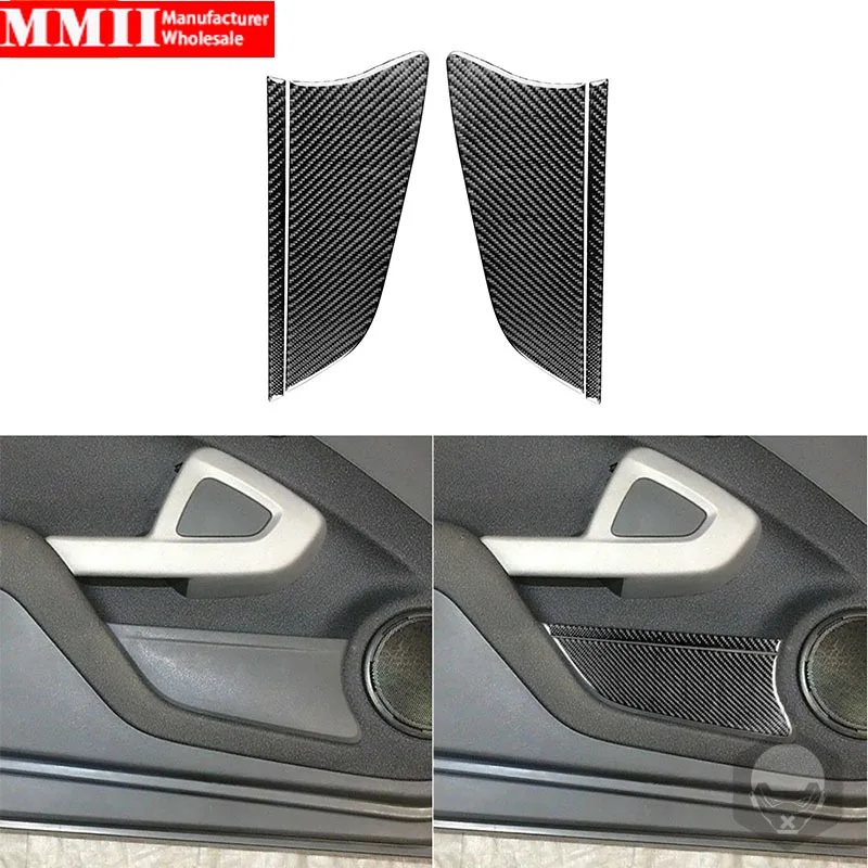 For Benz Smart Fortwo 451 Coupe Cabrio Pure Pulse Passion 2011 2012 2013 2014 2015 Carbon Fiber Door Panel Storage Box Stcikers