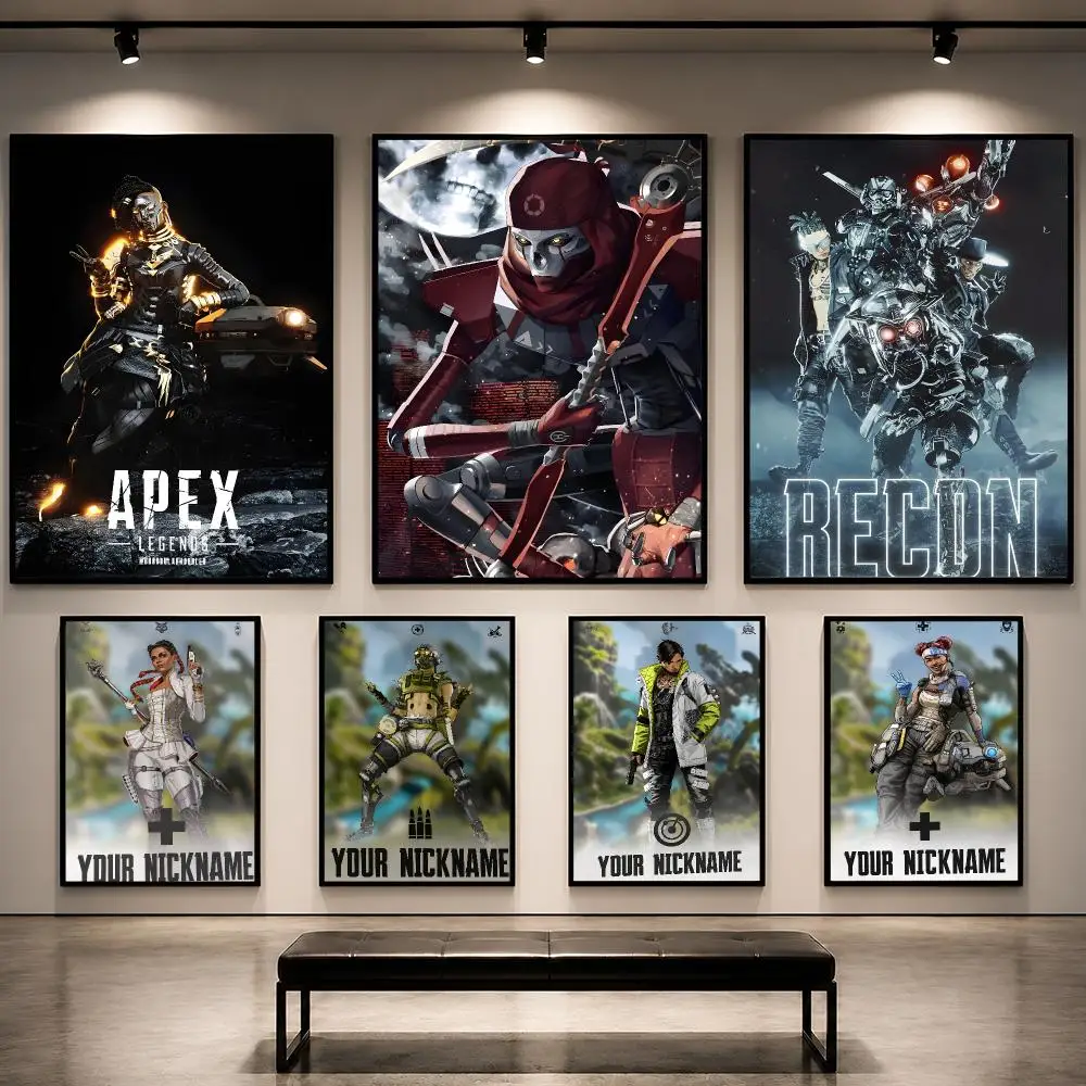 Game Apex Legends Wraith Battle  Poster Removable PP Decorative Poster Water-Resistant Print Apartment Dorm Office Cafe Gift