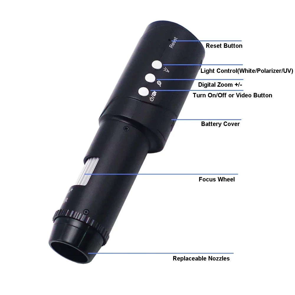 Polarizer Skin Analyzer with APP UV White Light Dermatoscope Trichoscope