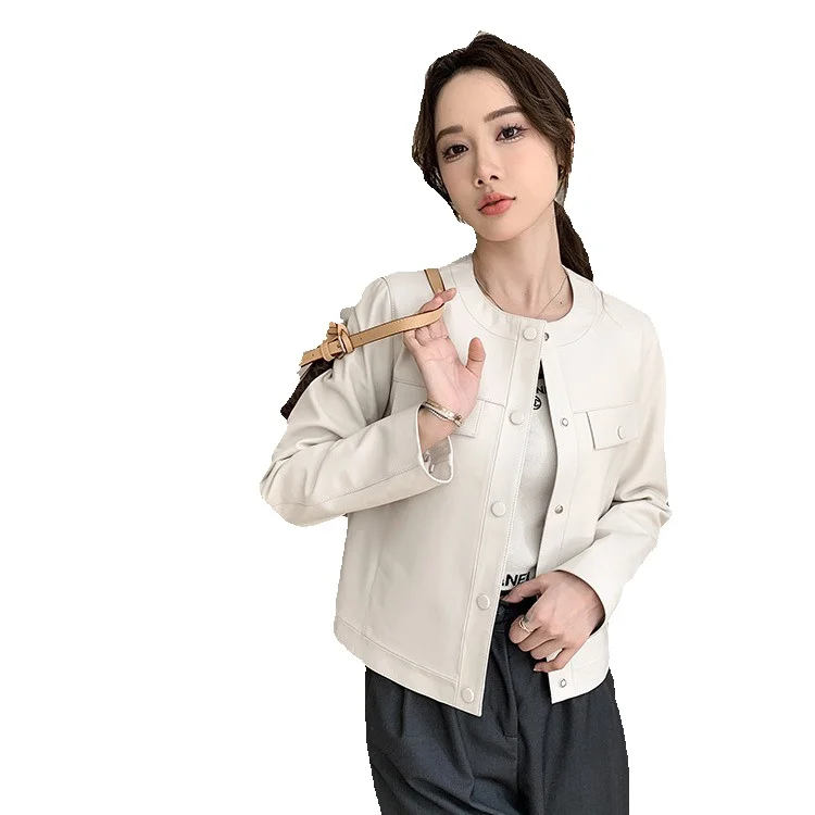 

Popular Leather Jacket For Women's New Year Genuine Leather Sheepskin High-End Short Style