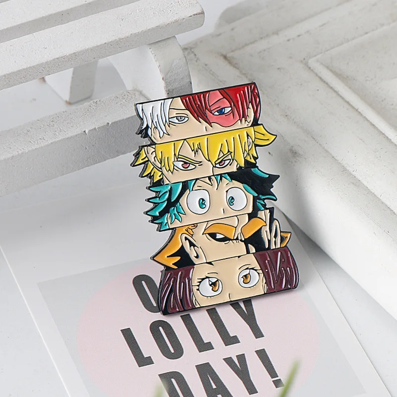 Animation Derivatives Brooch All·Might Midoriya Izuku Bakugou Katsuki Todoroki Shoto Exquisite Beautiful Gift for Best Friend