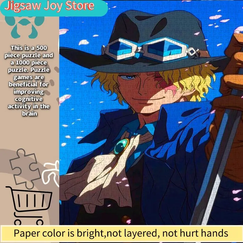 

Puzzle, Christmas Puzzle, Paper Puzzle, Large Puzzle (Close-Up of an Anime Character, Blonde Swordsman with Cherry Blossom Ba