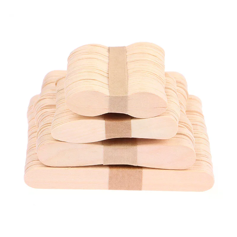 

50 шт. одноразовые 50 шт. восковые палочки для депрессора языка, шпатель для женщин, деревянные палочки для удаления волос на теле, косметические туалетные принадлежности