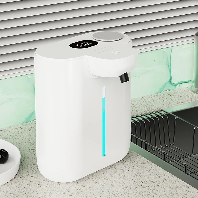 

Automatic Liquid Soap Dispenser 500ML 4 Gear Wall Mount Smart Display Touchless Sensor Foam Dispensers Hand Washer