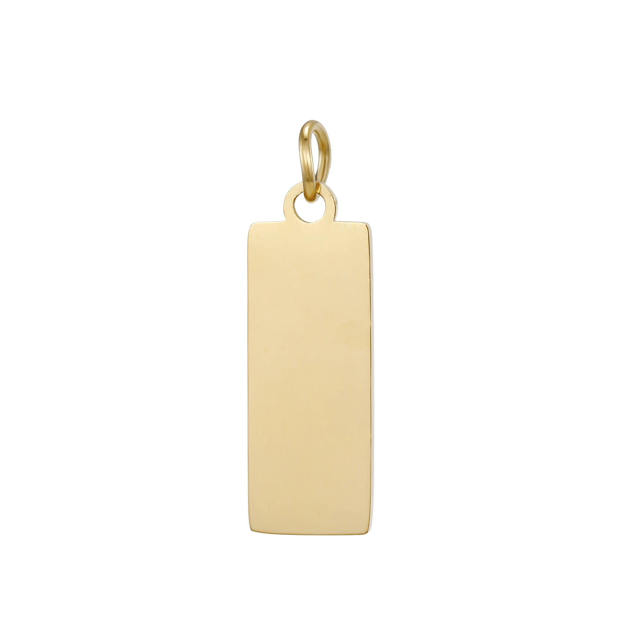 10PCS Custom Logo Tags Stainless Steel Charms for Necklace Bracelets 6 sizes to choose